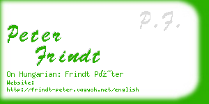 peter frindt business card